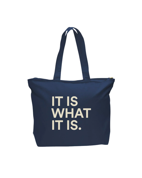 It Is What It Is Tote (Navy / Natural)