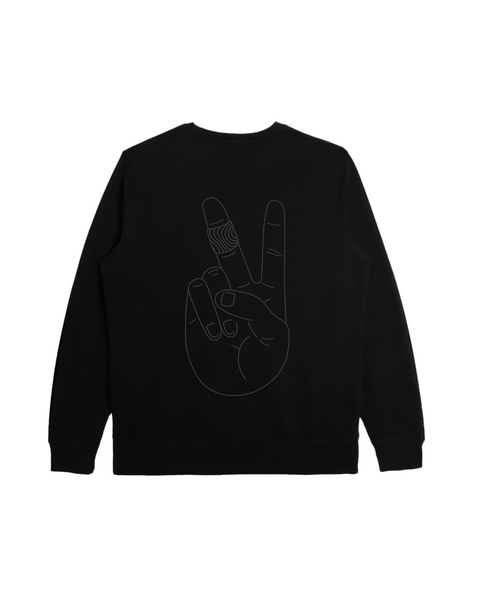 Protect Your Peace French Terry Crewneck Sweatshirt  (Black/Black)