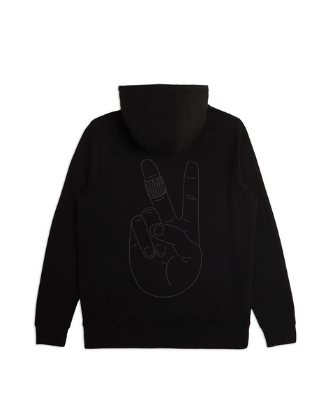 Protect Your Peace French Terry Hooded Sweatshirt  (Black/Black)