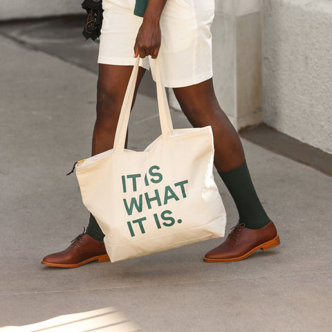 It Is What It Is Tote (Black / Natural)