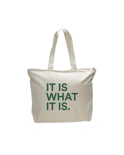 It Is What It Is Tote (Black / Emerald)