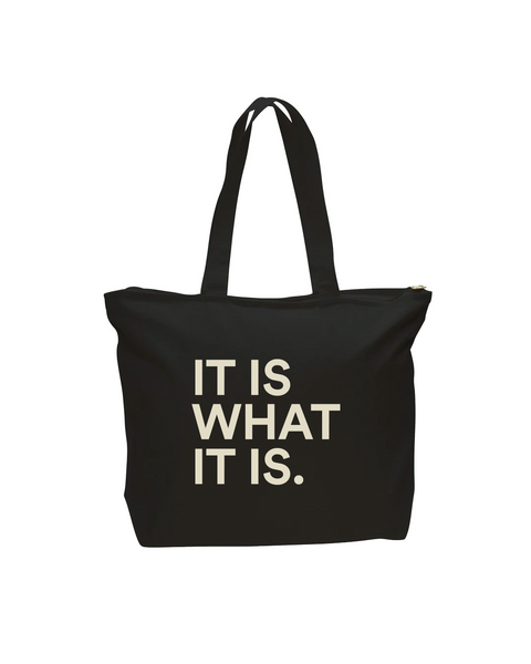 It Is What It Is Tote (Black / Natural)