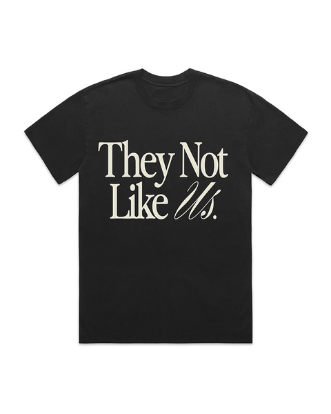 They Not Like Us BOLD Heavy Tee (Vintage Black)