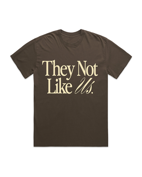 They Not Like Us BOLD Heavy Tee (Faded Brown)