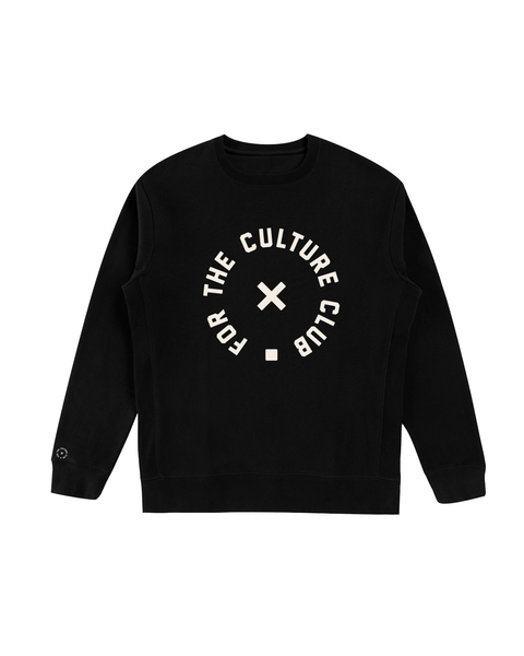 Club Essential Logo Sweatshirt (Black/White) – For The Culture Club